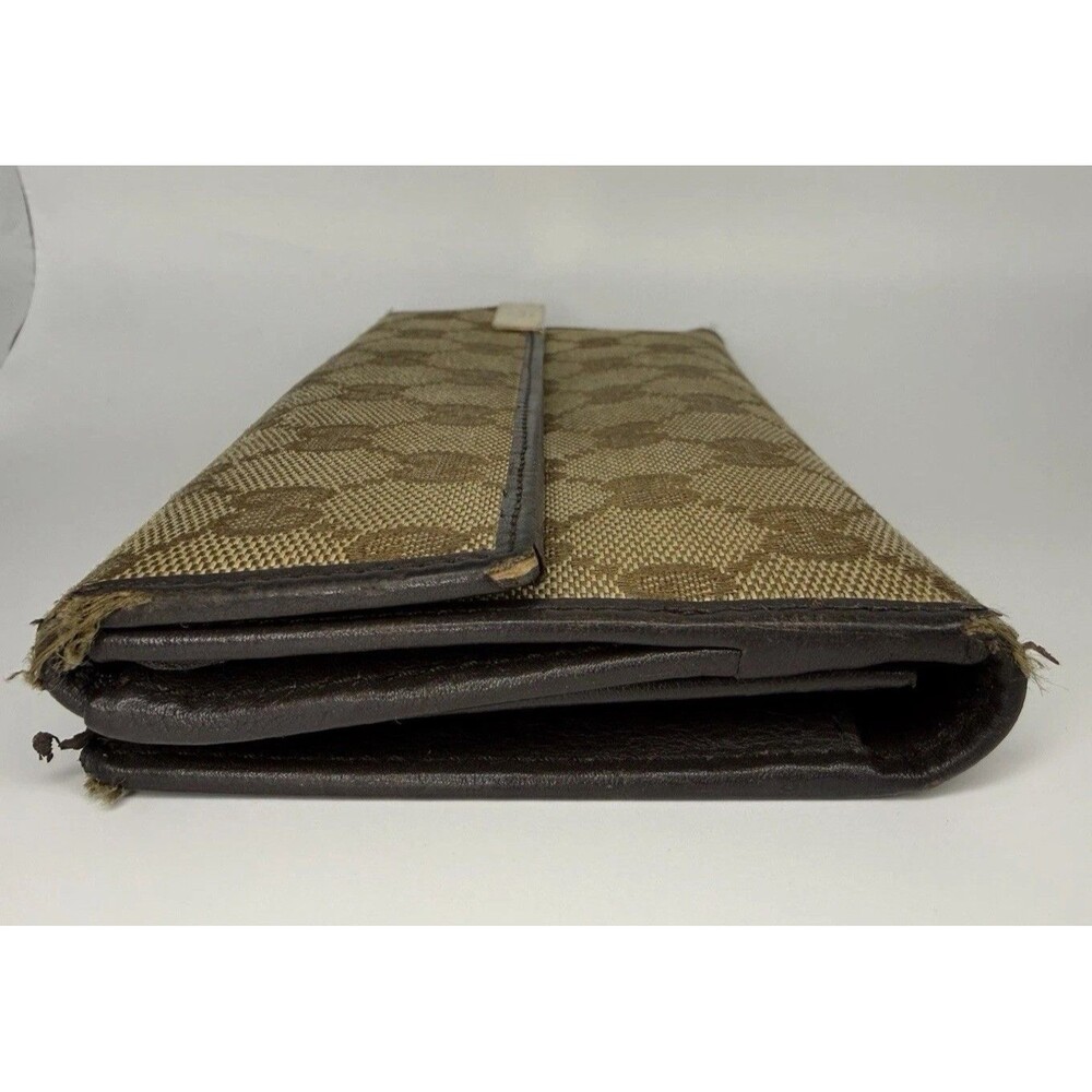 Authentic Vintage Gucci GG Canvas Tri-Fold Wallet 257012 - Heavily Flawed /As-Is - Picture 2 of 16